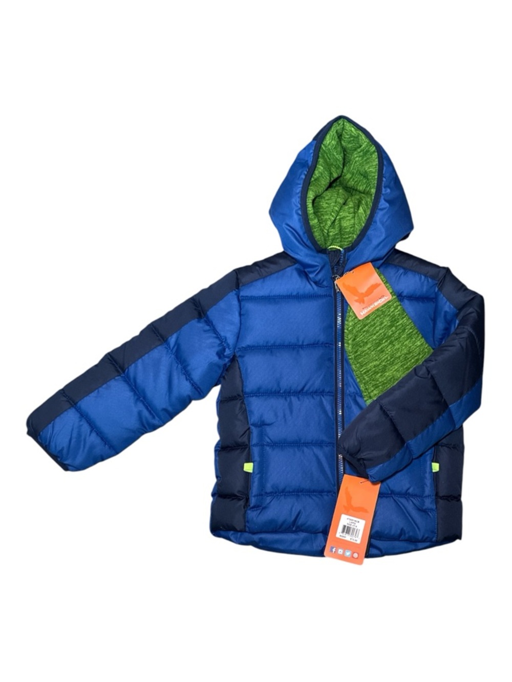 NEW! Hawke & Co Kids Hooded Puffer Jacket & Beanie Set Size 4T/4
